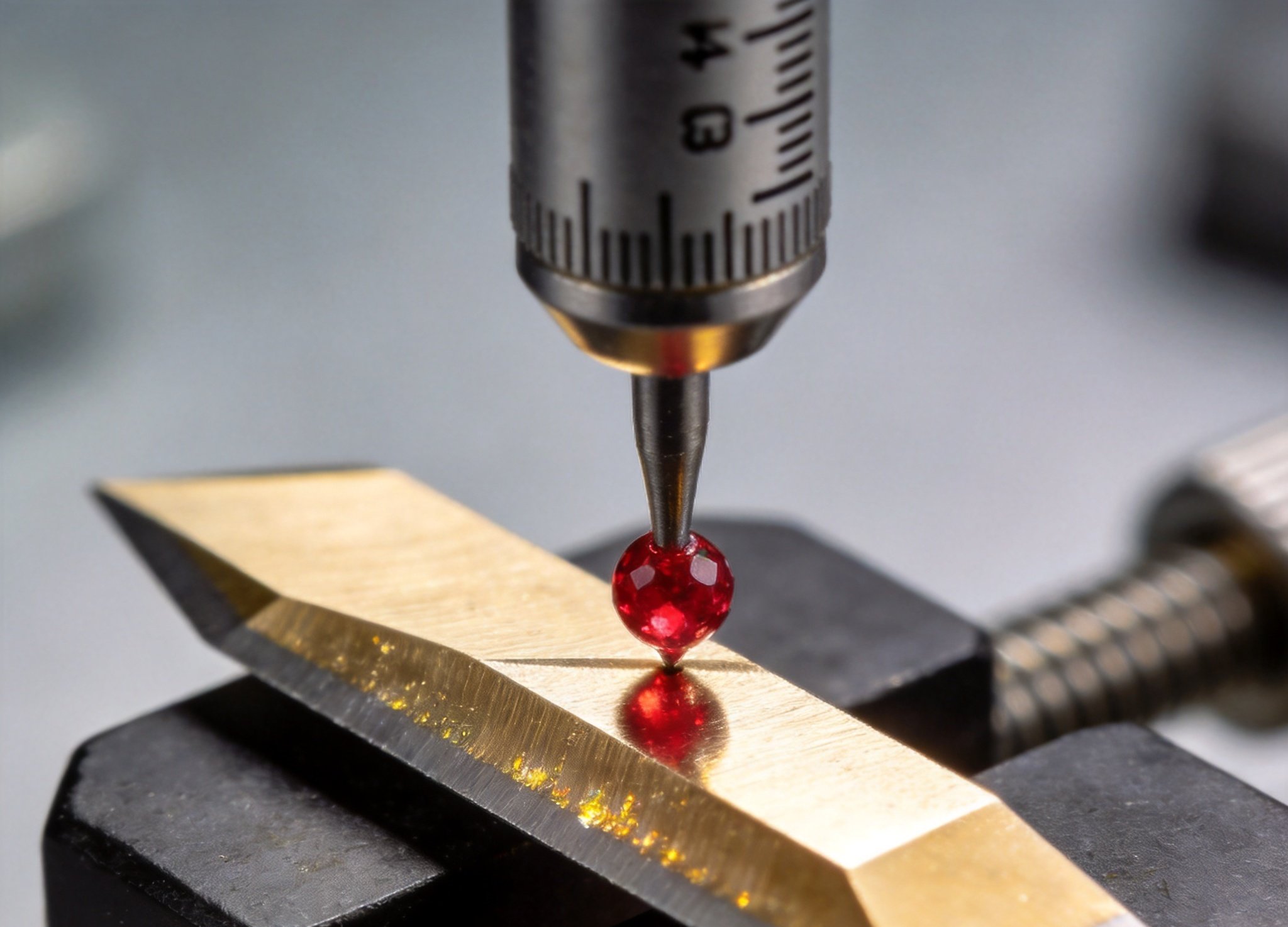Carbide insert cutting edge — sub-micron precision measurement with ruby probe